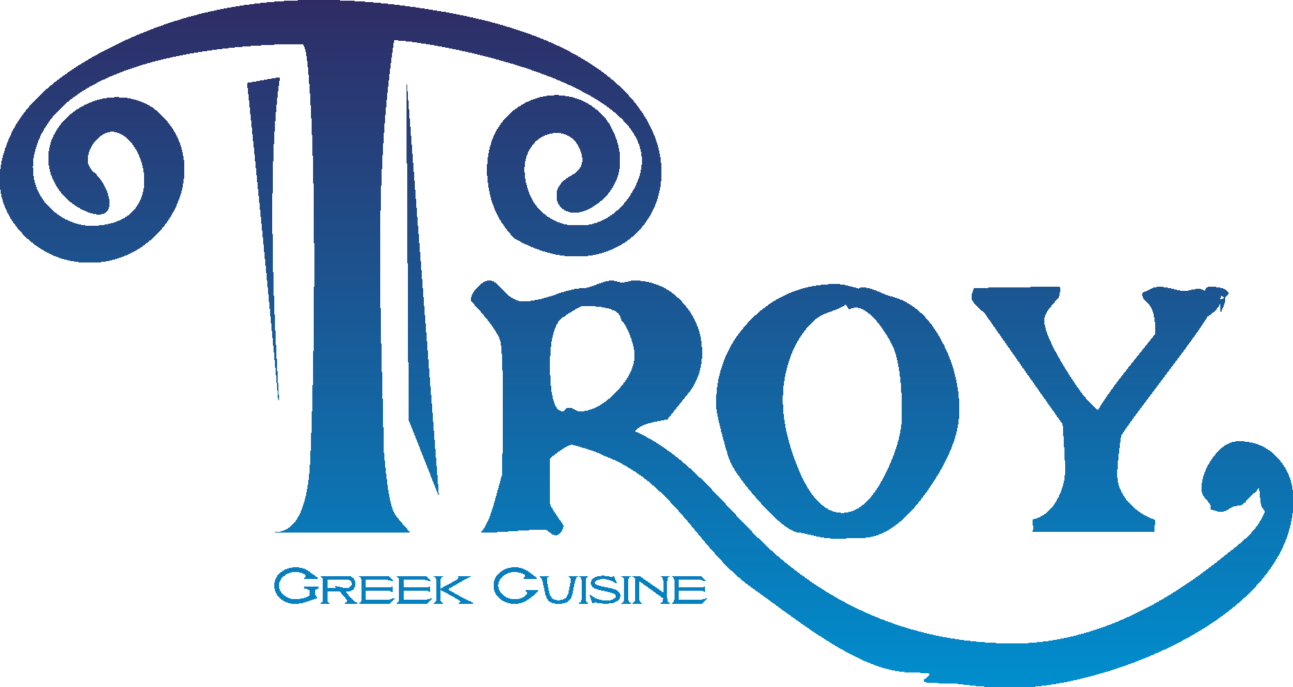 Troy Greek Cuisine Logo Vector Logo